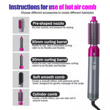 Hot Air Brush: Dry, Style, and Volumize with Ionic Technology (5-in-1)